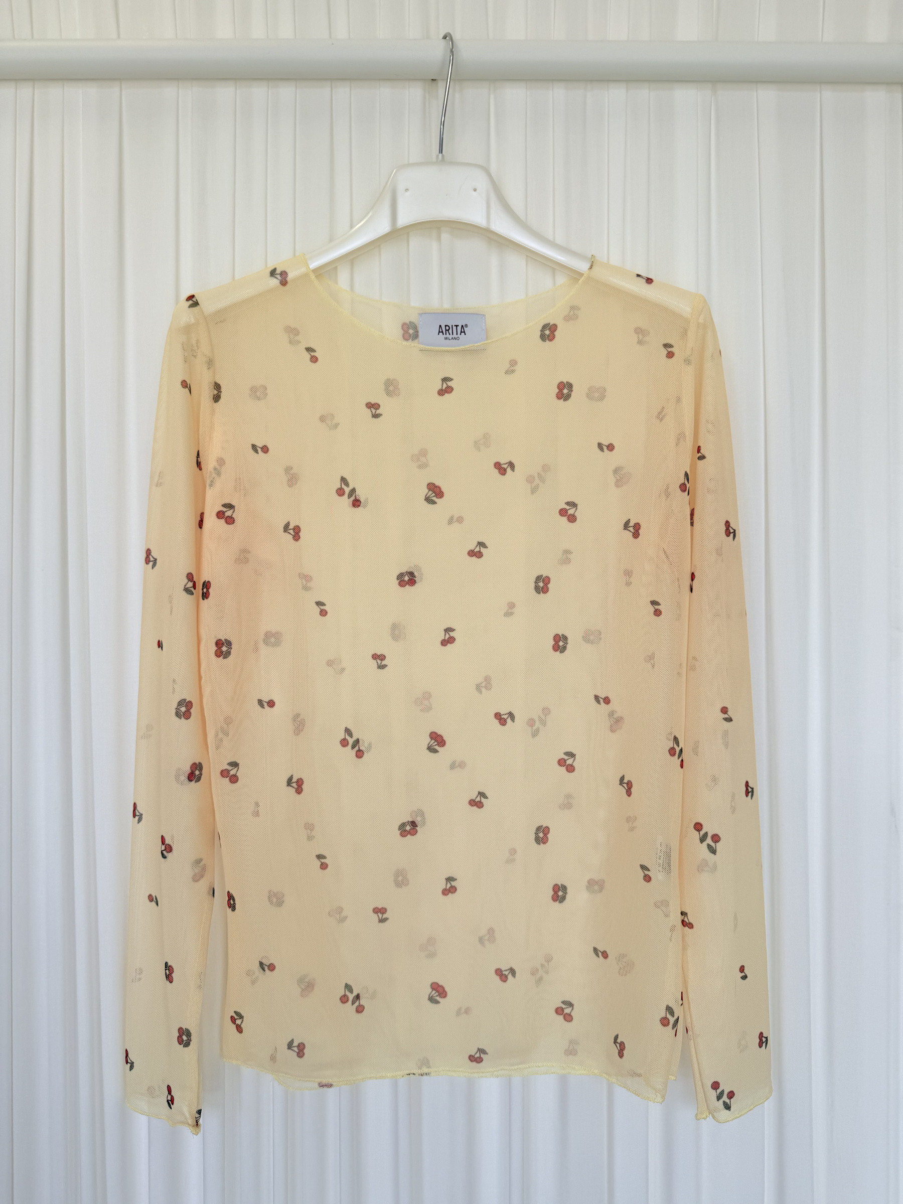 Wholesaler ARITA - Semi-transparent top with cherry print