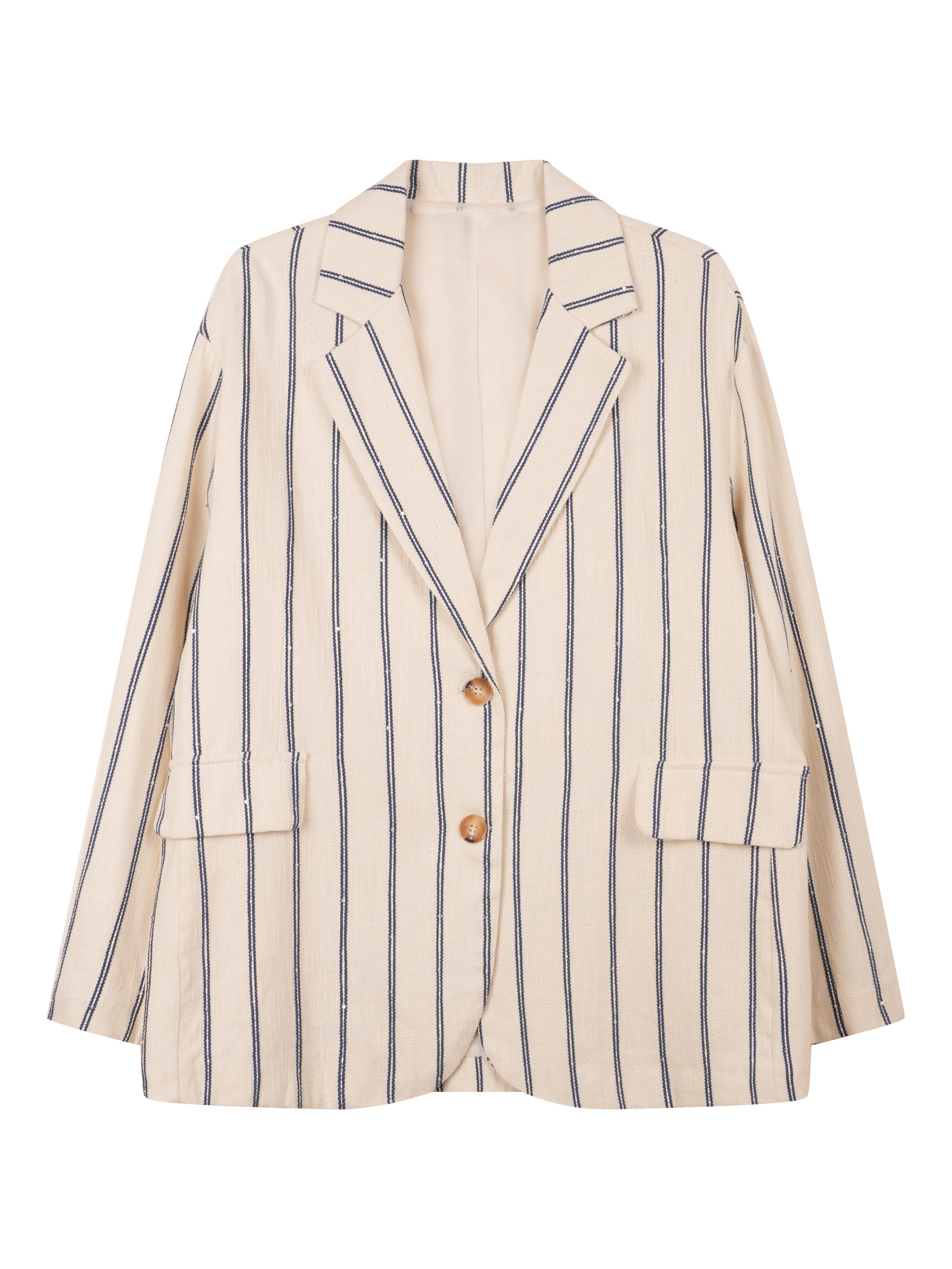 Wholesaler ARITA - Single-breasted striped jacket with rhinestones