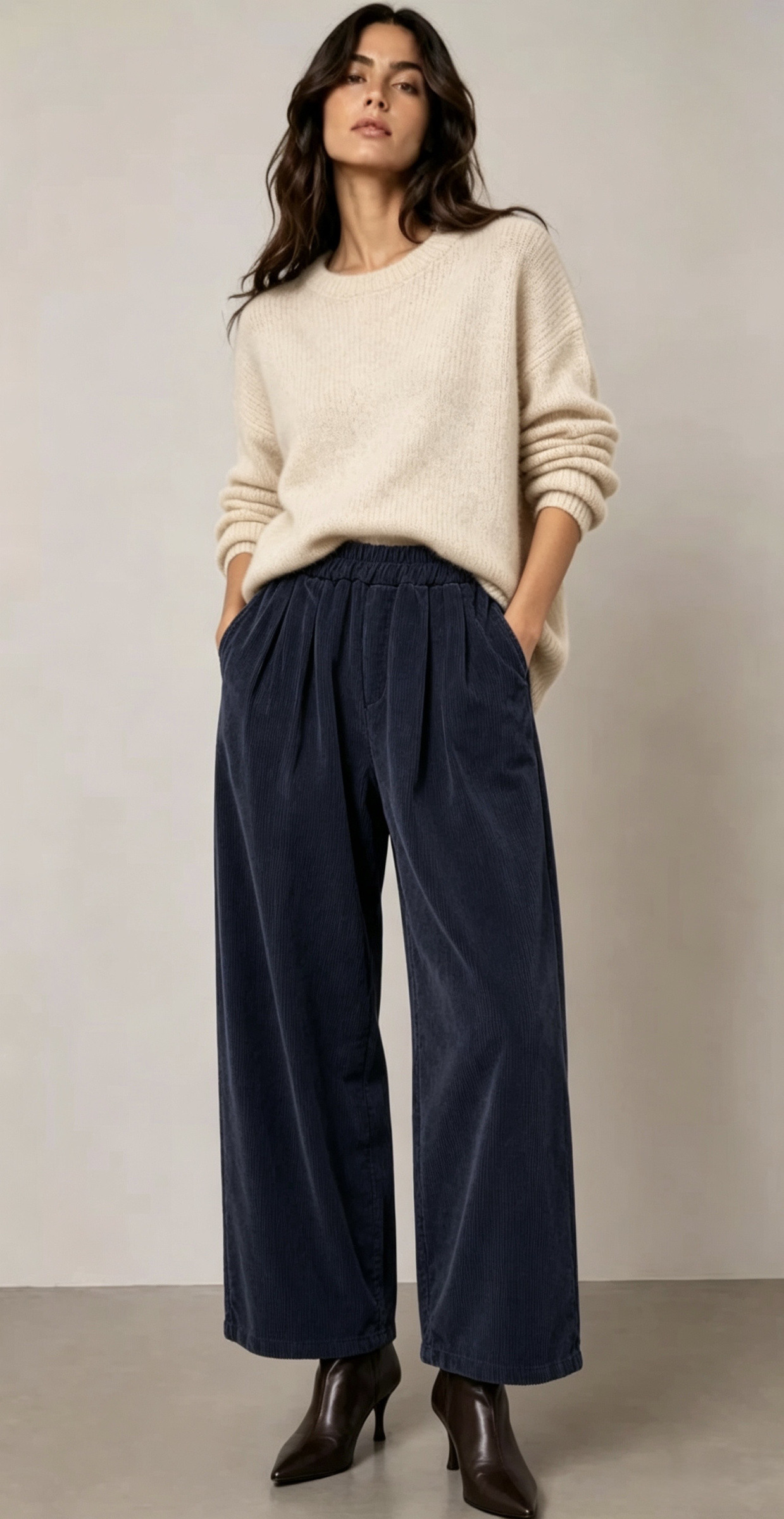 Grossiste AROMA - Pantalons velours fin