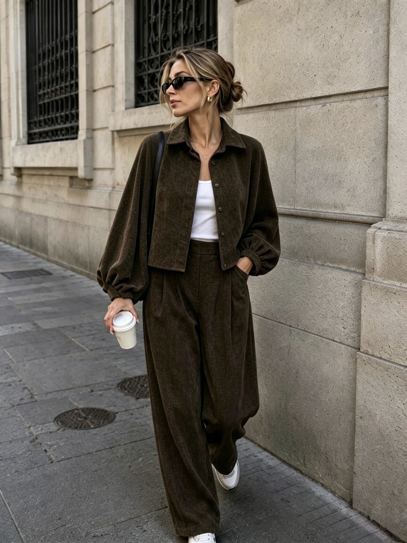 Grossiste AROMA - Pantalon velour fine