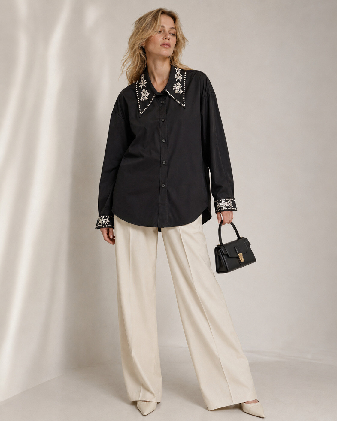 Grossiste Artflow - Chemise oversize à col bijou