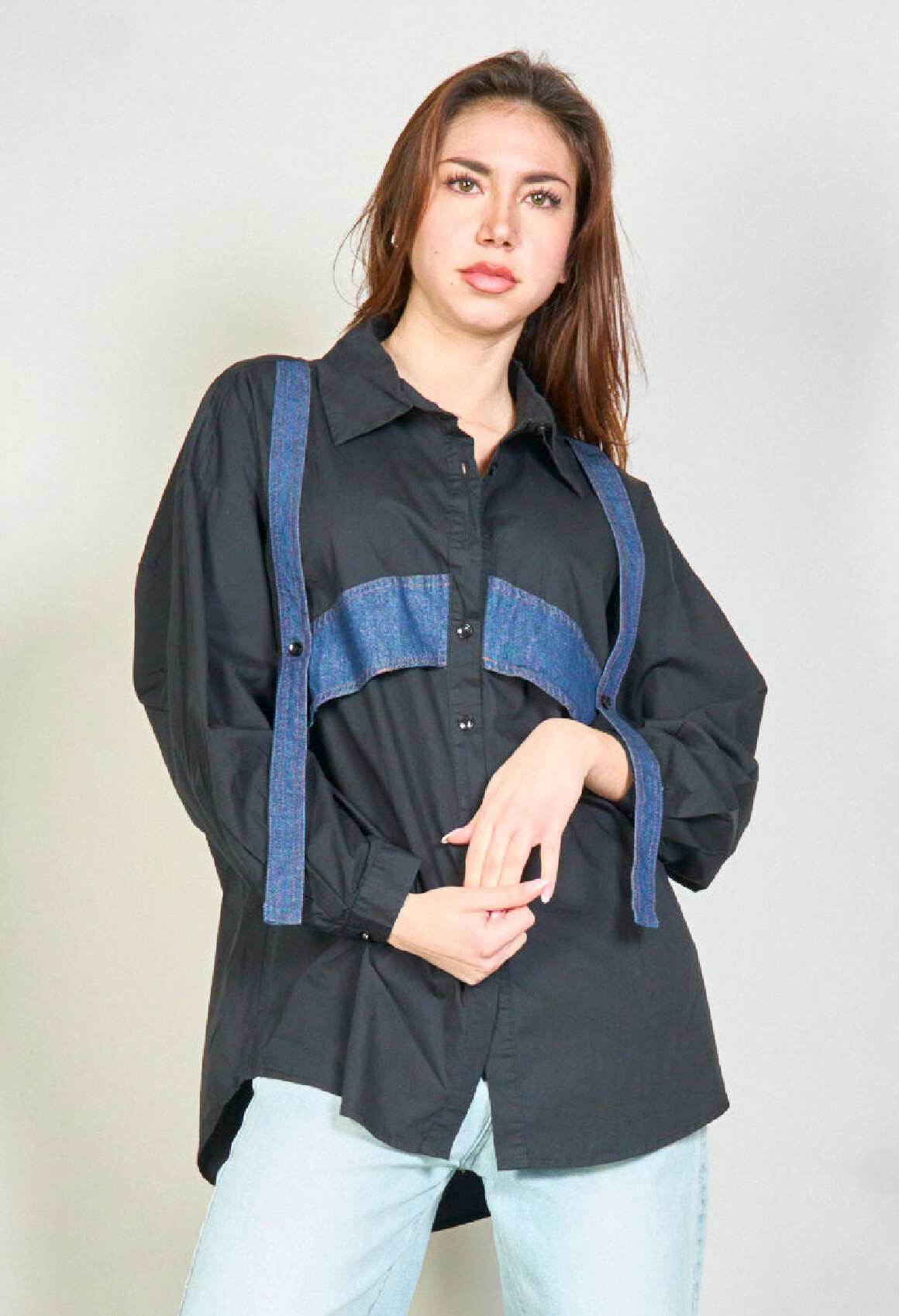 Wholesaler Artflow - Shirt with denim details