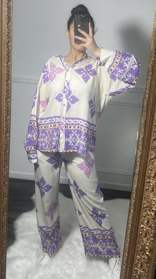 Wholesaler Artflow - Loose plain satin set
