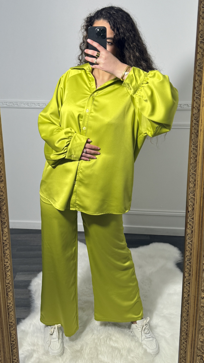 Wholesaler Artflow - Loose plain satin set