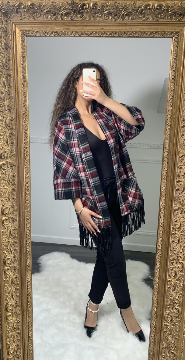 Wholesaler Artflow - Long cardigan with fringes and prints