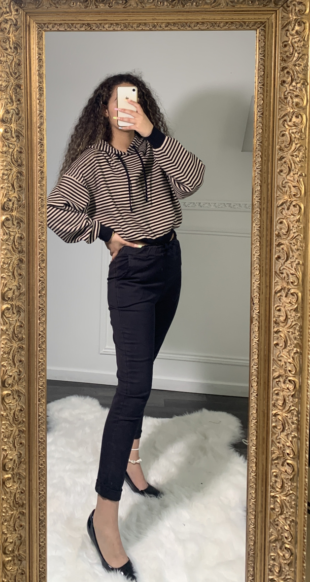 Wholesaler Artflow - Striped hooded cardigan