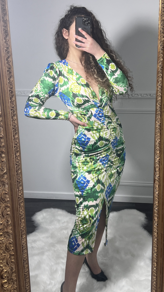 Wholesaler Artflow - Long belted printed dress