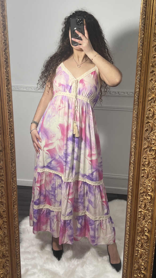 Wholesaler Artflow - Long dress with straps and prints