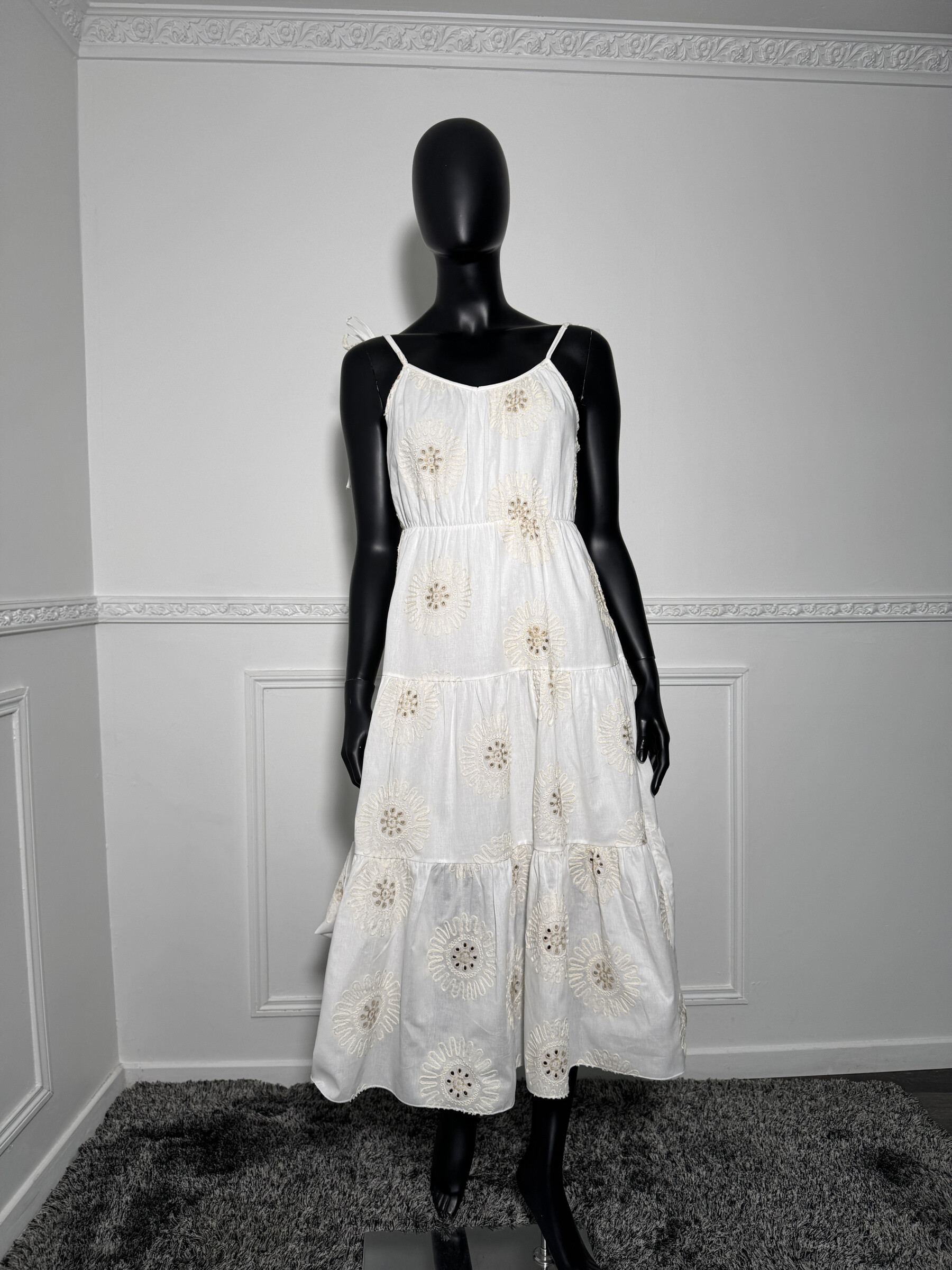 Wholesaler Artflow - Long bohemian dress in 100% cotton