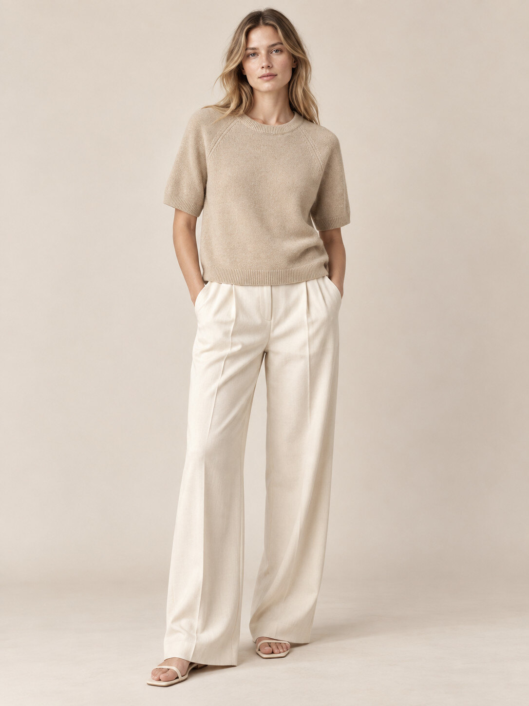 Wholesaler ARTICO MAGLIFICIO - Soft short-sleeve sweater with alpaca and plush effect