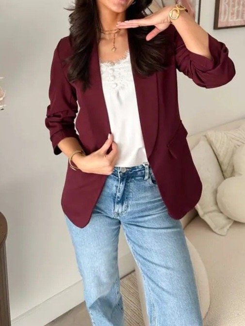 Grossiste ASHECO - veste blazers à manches froncées avec doublure