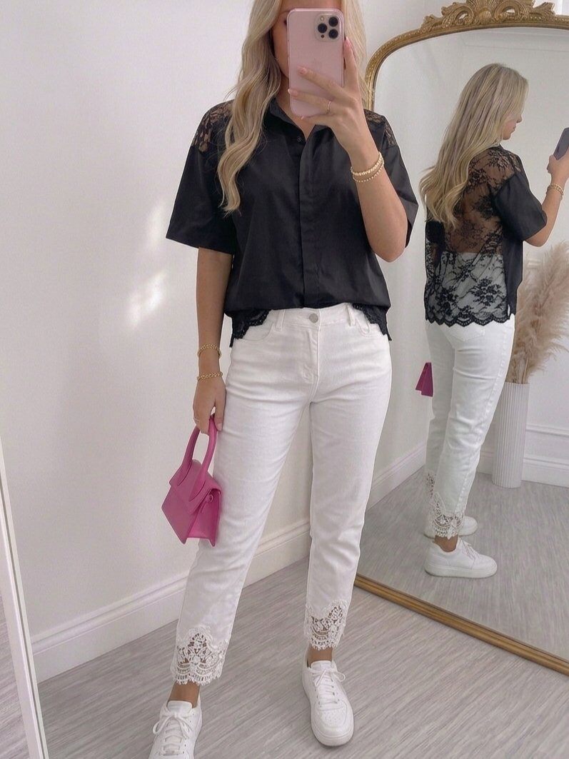 Grossiste ASHECO - Chemise coton et dos dentelle