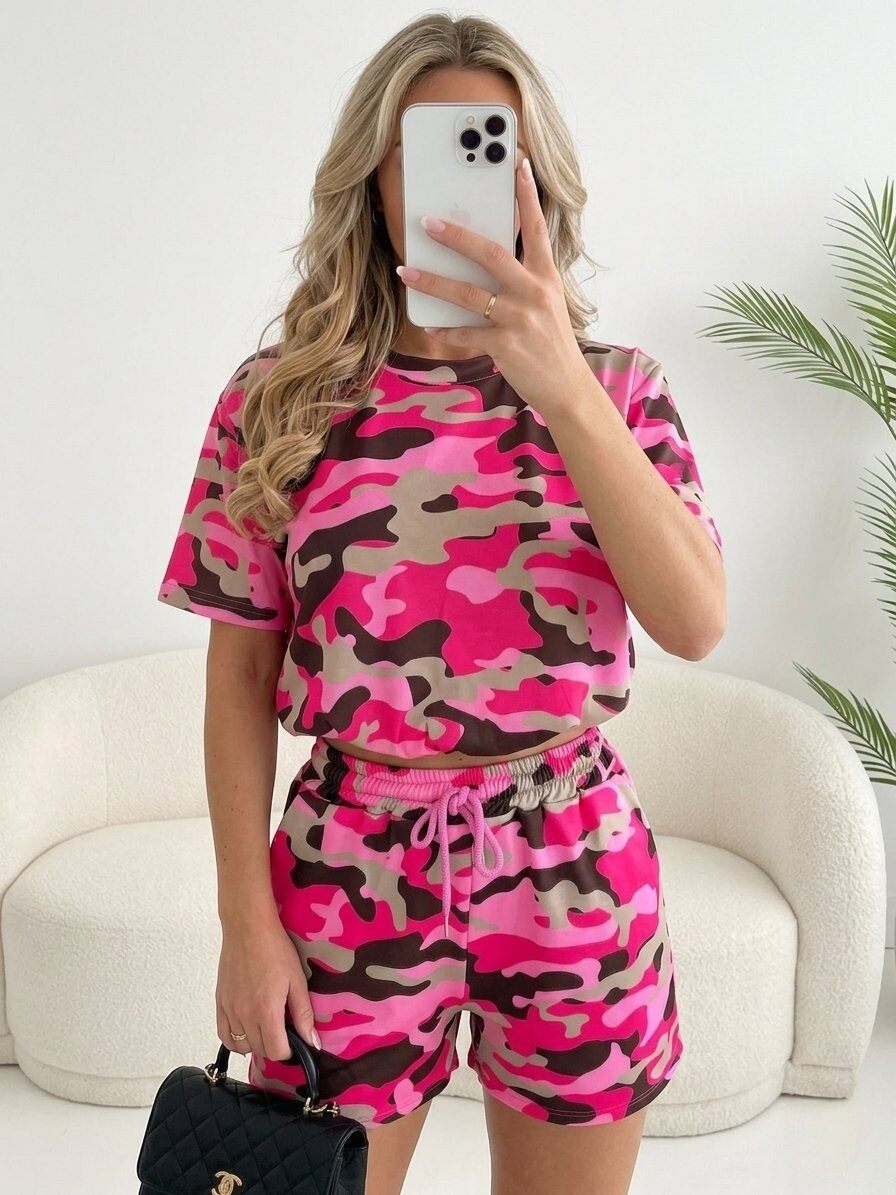 Mayorista ASHECO - Conjunto de jogging de pantalones cortos de camuflaje militar del ejército