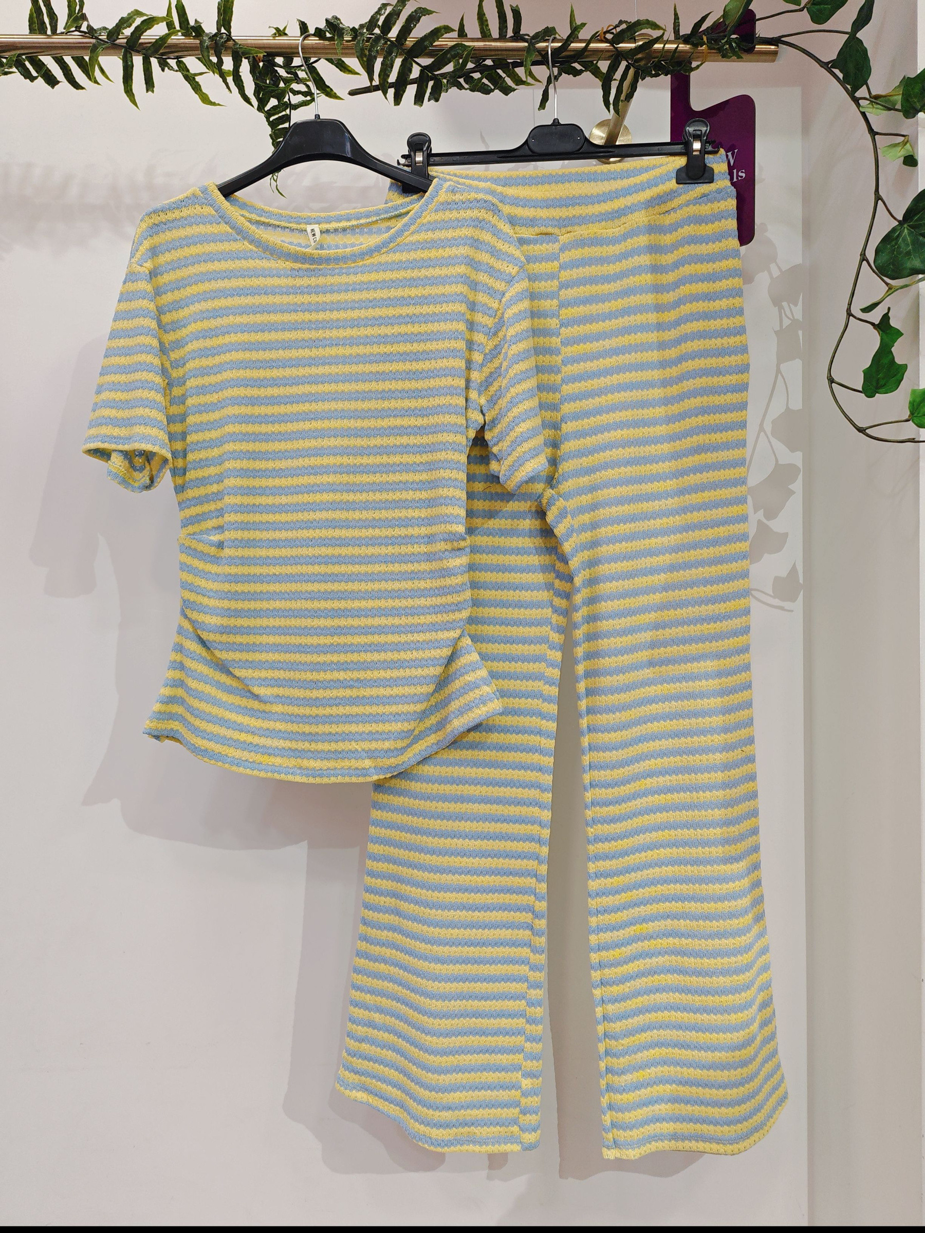 Grossiste ASHECO - Ensemble tricoté en coton bicolore