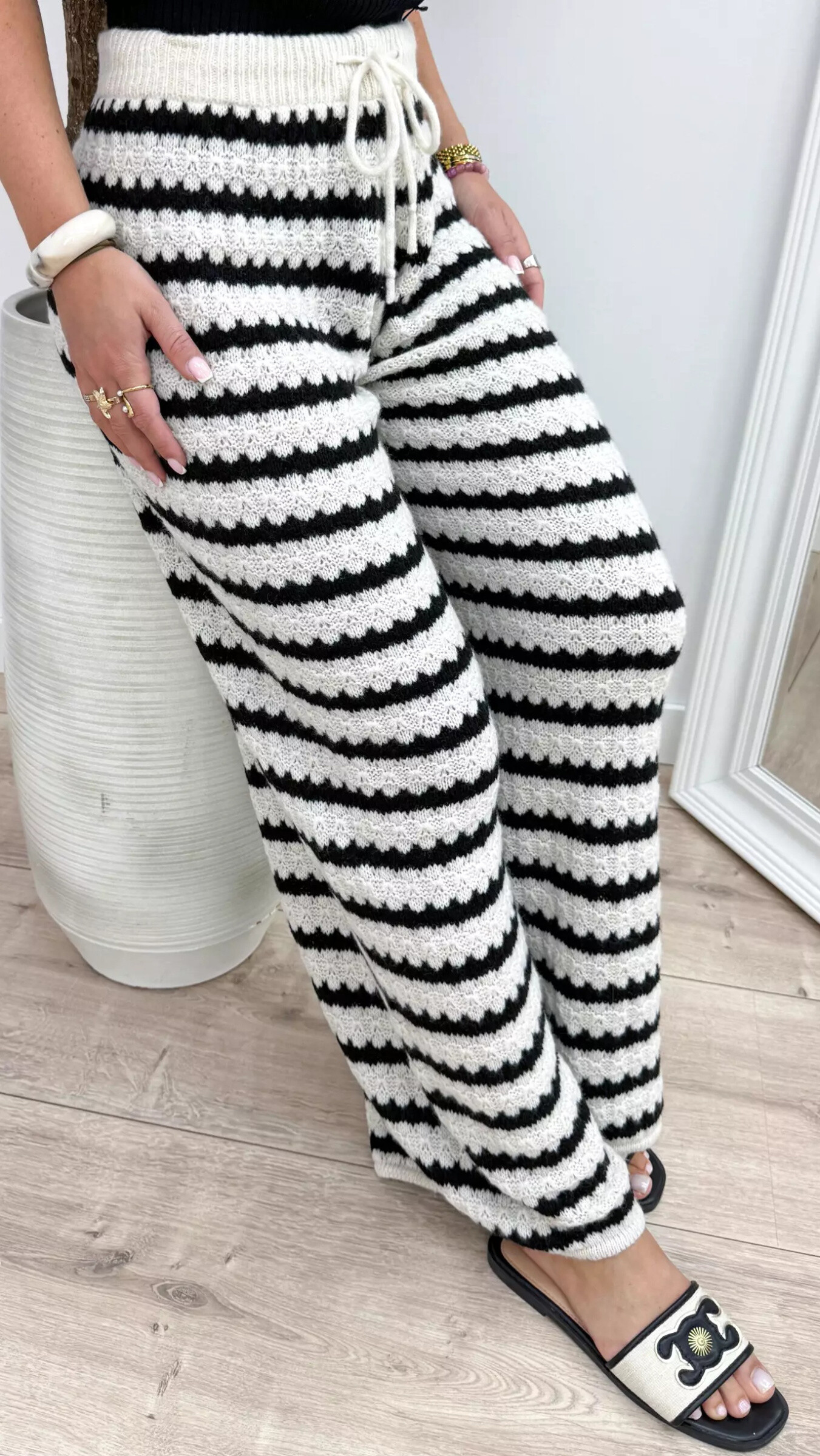 Grossiste ASHECO - Pantalon maille avec laine
