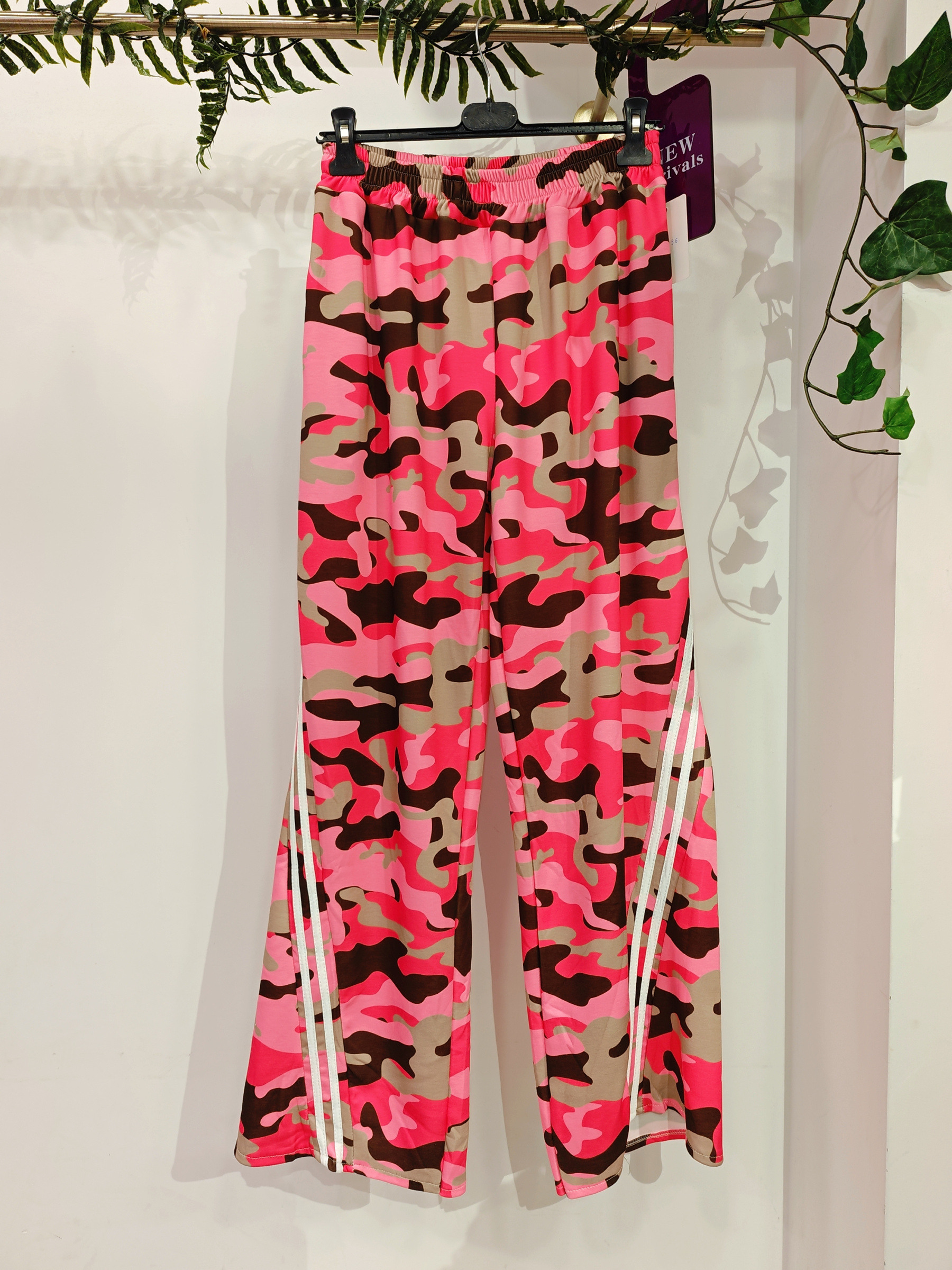 Wholesaler ASHECO - Army printed wide pants with band and pockets