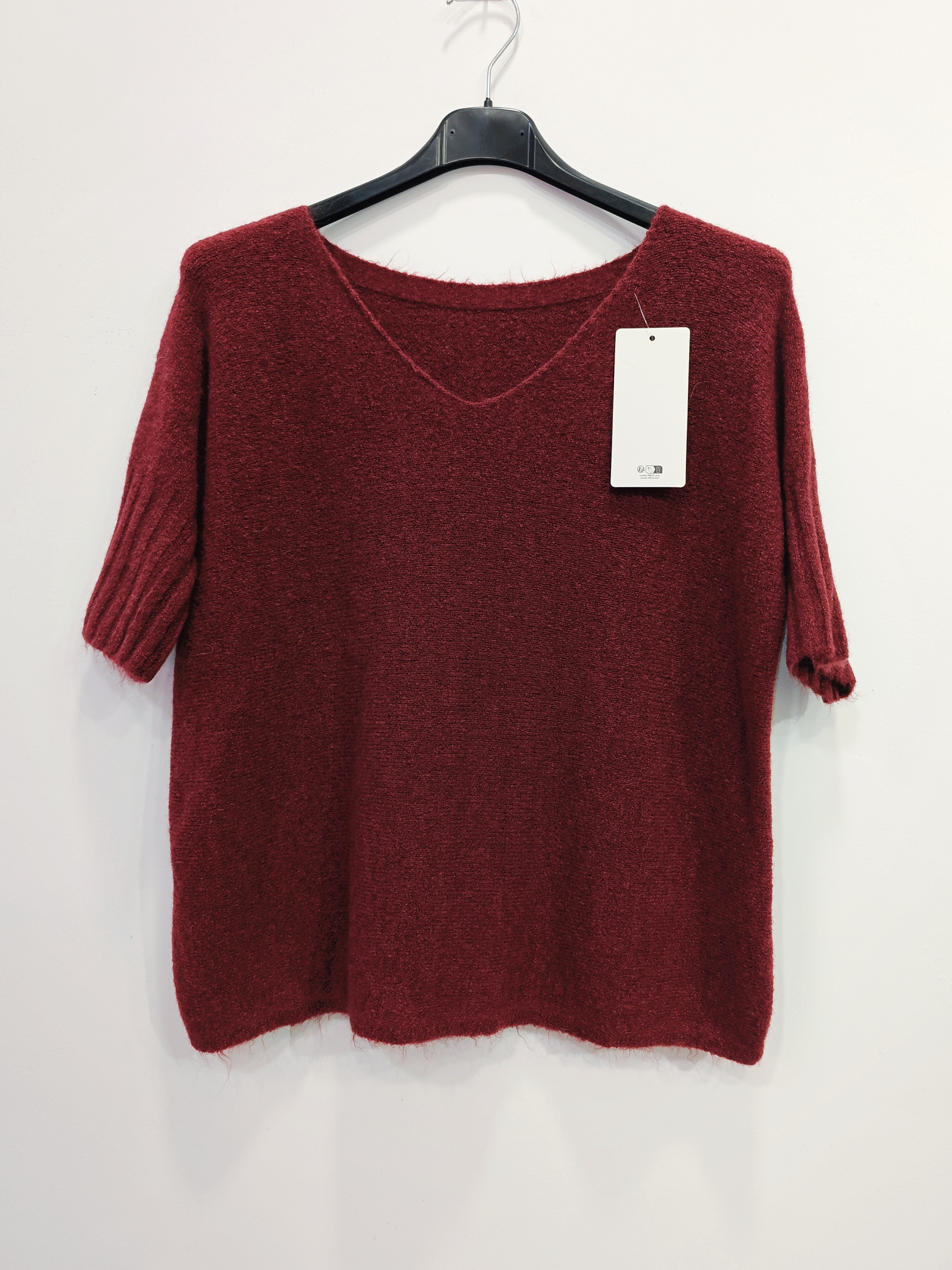 Grossiste ASHECO - Pull col V manches courte babypalpaca