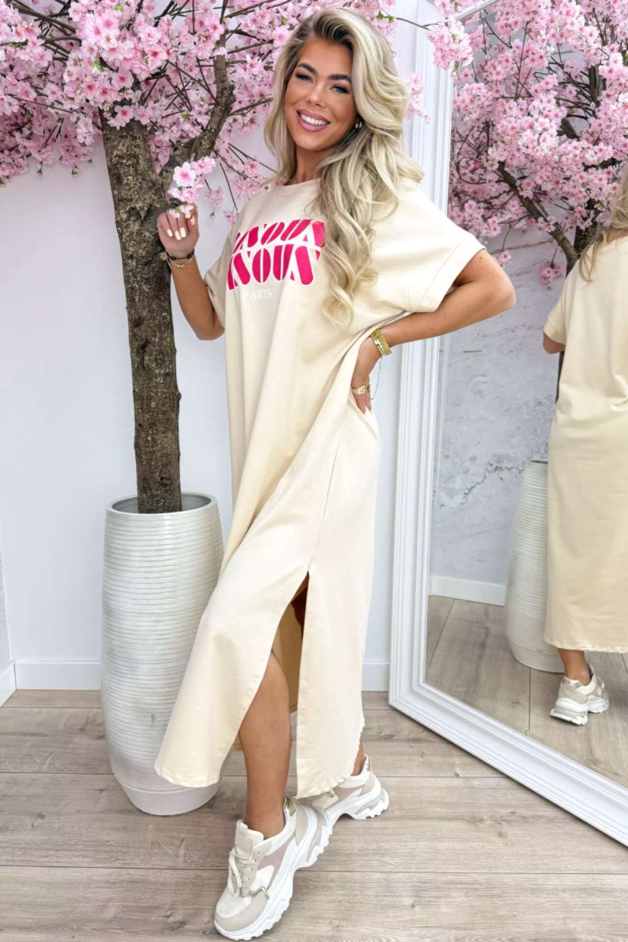 Wholesaler ASHECO - Cotton dress kisses kisses with pockets