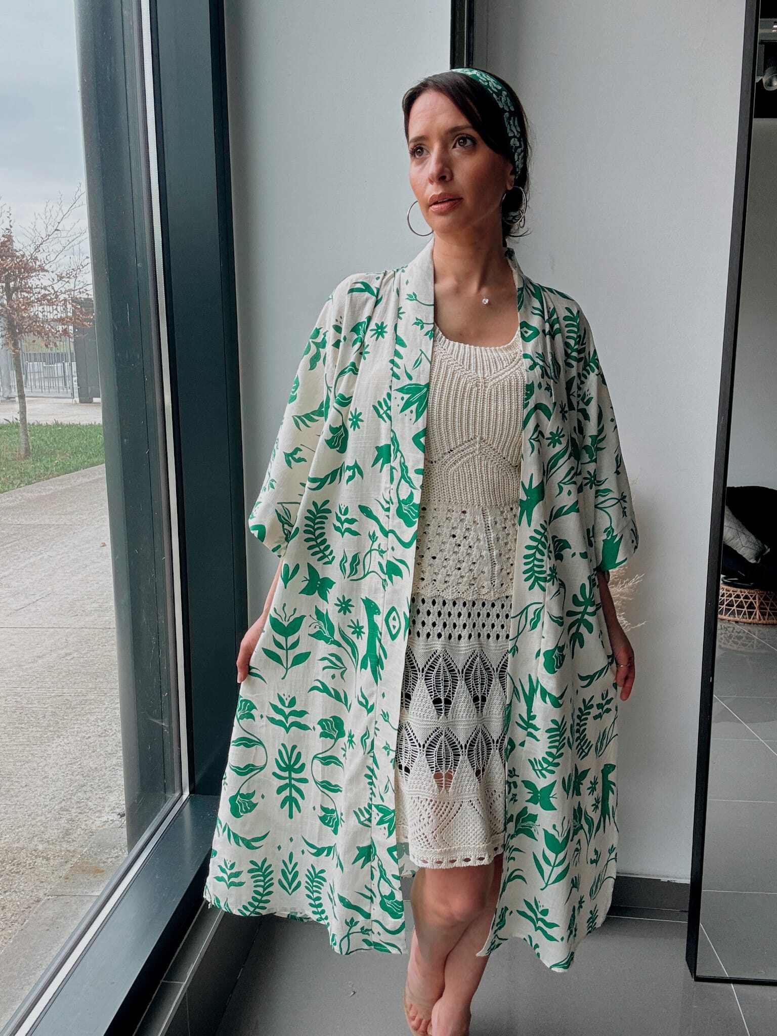 Grossiste ASHILDA PARIS - Kimono long imprimé – Esprit nature & bohème