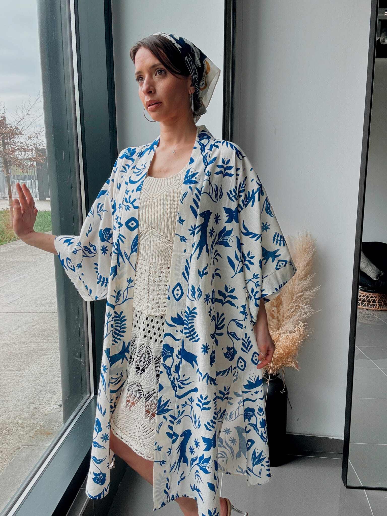 Grossiste ASHILDA PARIS - Kimono long imprimé – Style bohème graphique