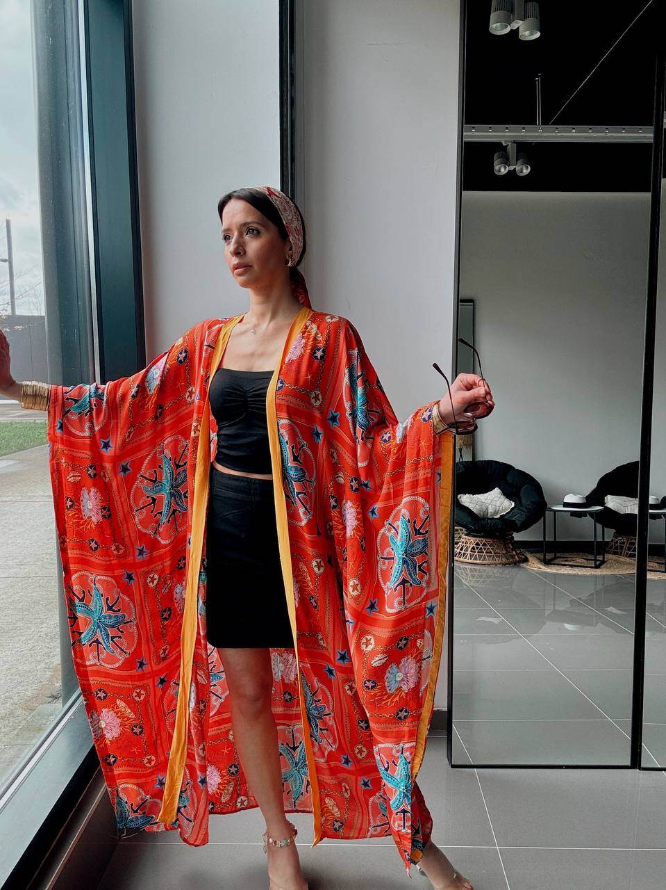 Grossiste ASHILDA PARIS - Kimono Long Imprimé – Style Bohème Chic