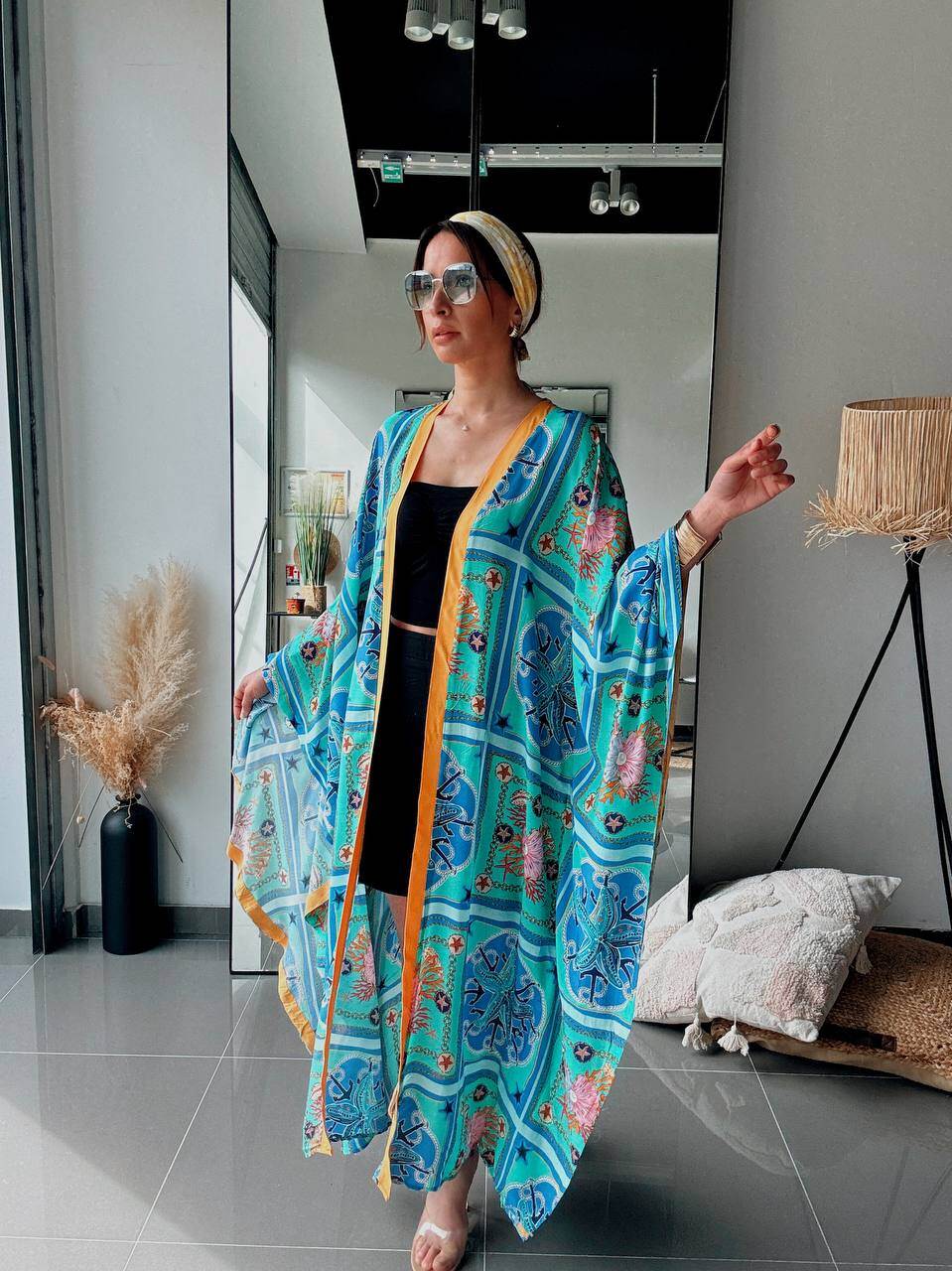 Grossiste ASHILDA PARIS - Kimono Long Imprimé – Style Bohème Chic