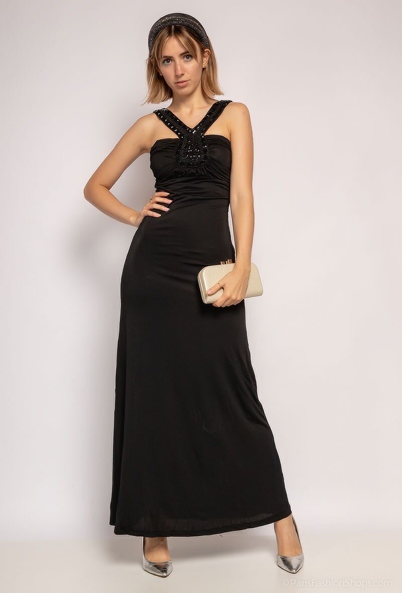 Wholesaler Ashwi - Maxi strappy dress with embellishments
