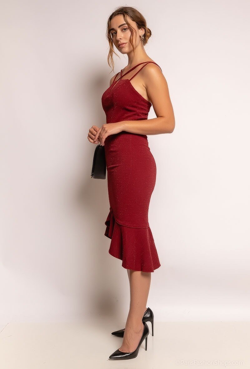 Wholesaler Ashwi - Sleeveless cut-out scoop neck dress