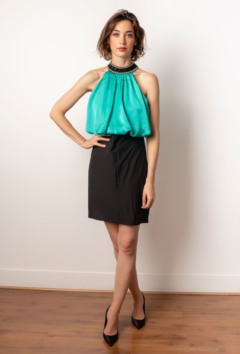 Wholesaler Ashwi - Halter Style Sleeveless dress
