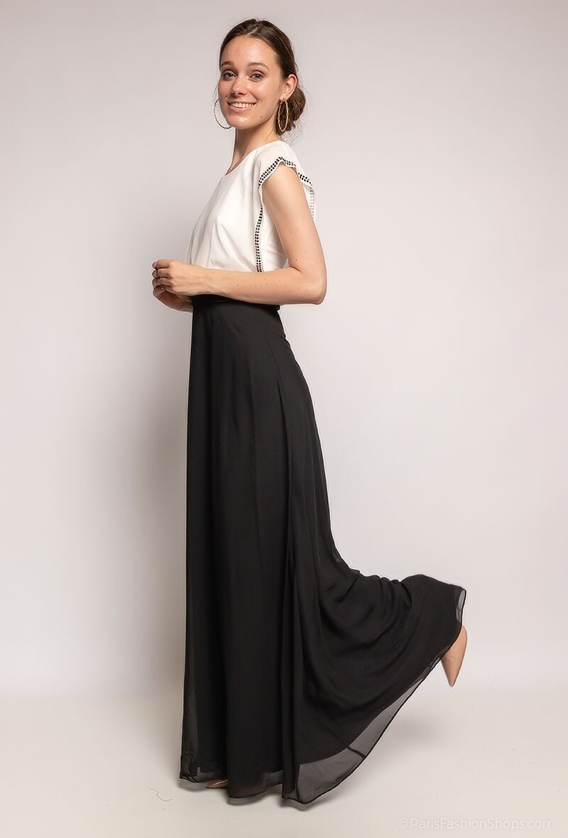 Wholesaler Ashwi - Maxi two-colored dress with strass
