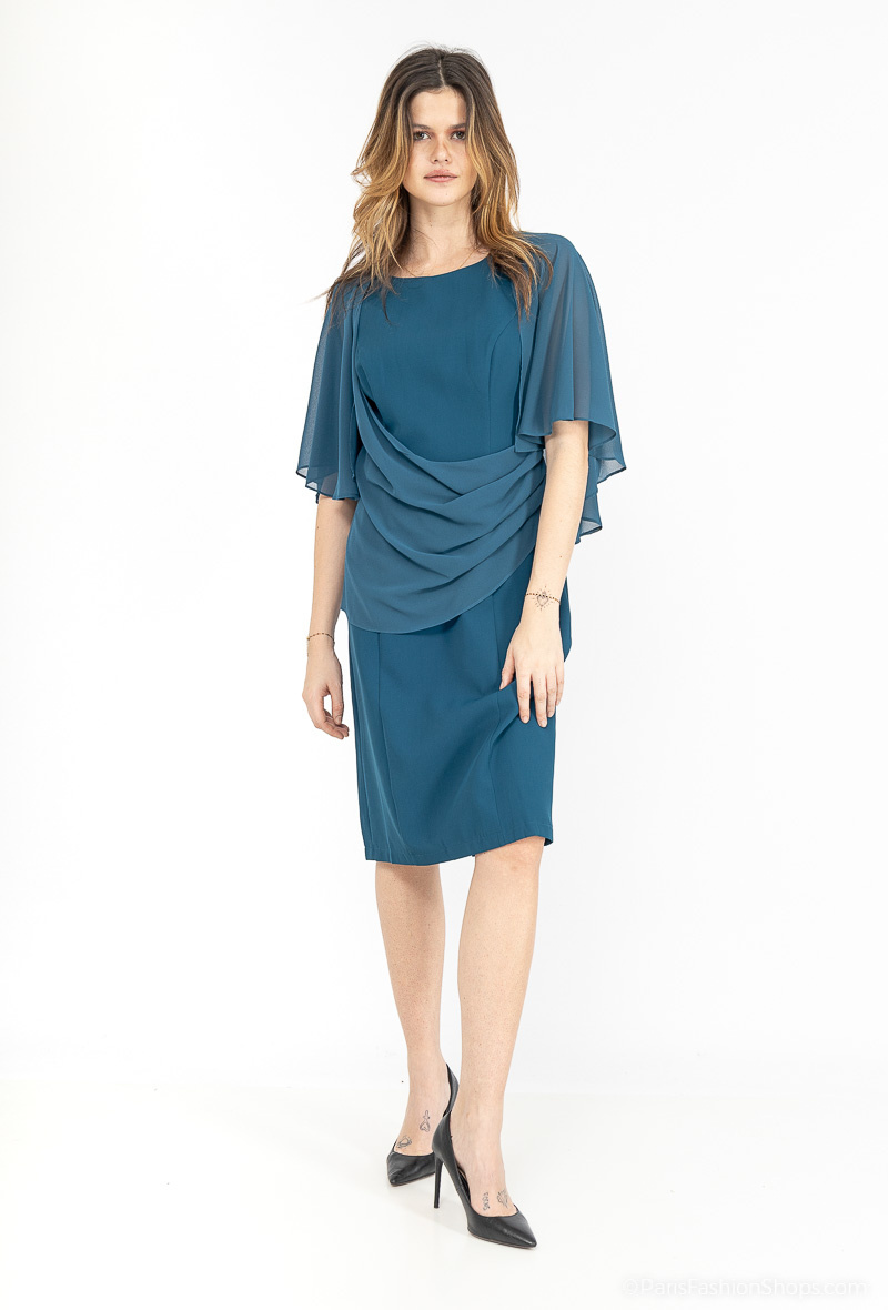 Wholesaler Ashwi - Pleated veil knee dress