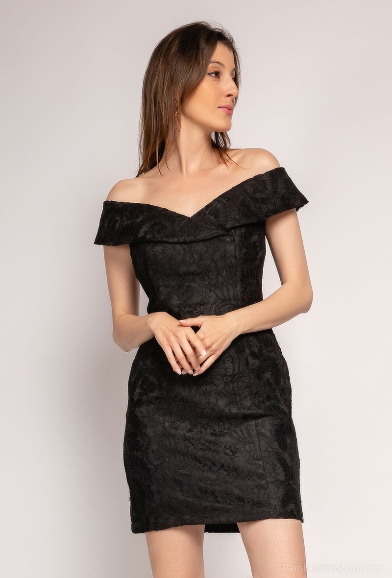 Wholesaler Ashwi - Off-the-shoulder lace short prom dress