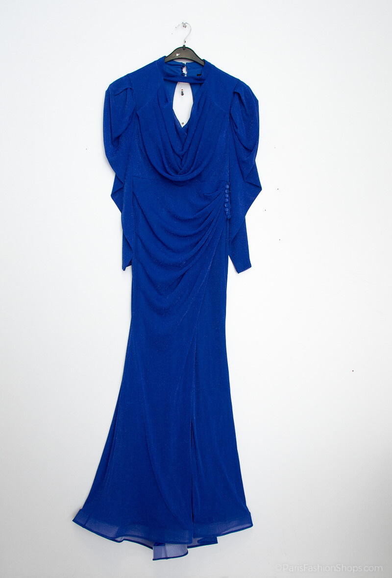 Wholesaler Ashwi - Sequined Long Sleeve Long Dress