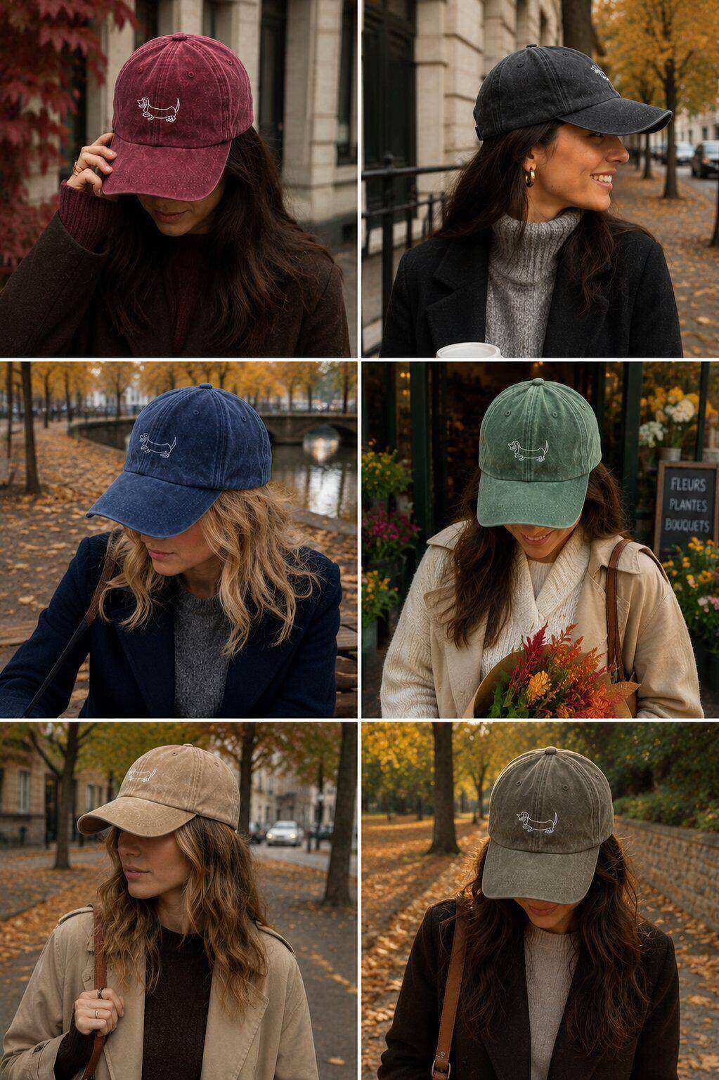 Grossista ASTRA Maroquinerie - Cappellino in Cotone con Ricamo Bassotto