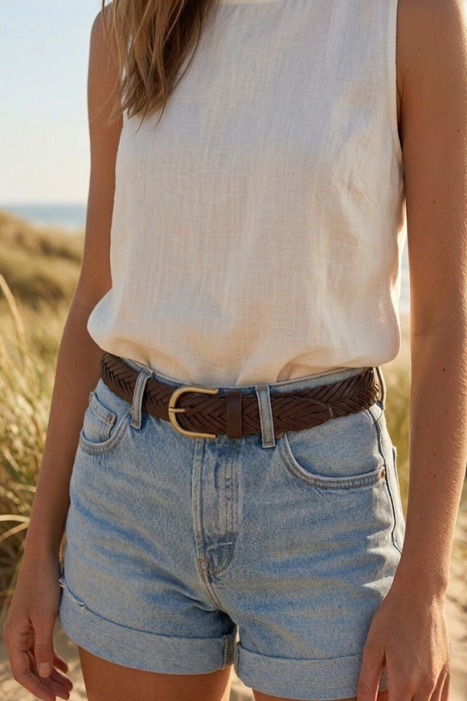 Grossiste ASTRA Maroquinerie - Ceinture tressée cuir - 100565