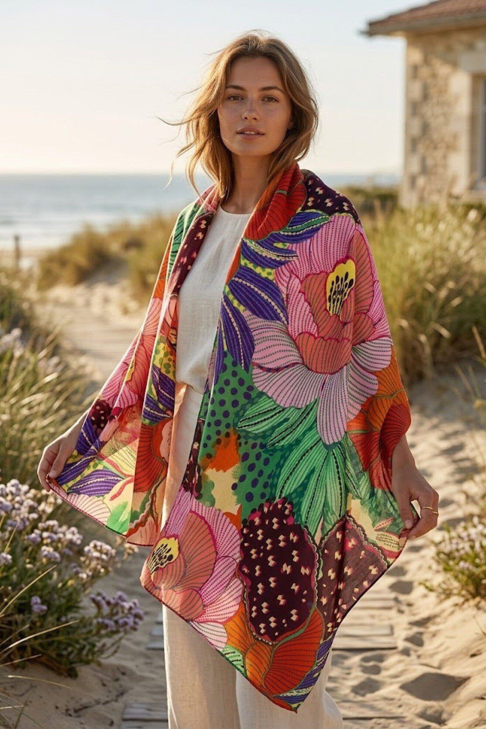 Grossiste ASTRA Maroquinerie - Écharpe motif floral 100% coton