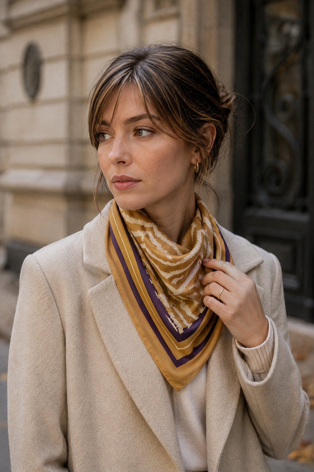 Grossista ASTRA Maroquinerie - Foulard 70x70cm stampa zebrata