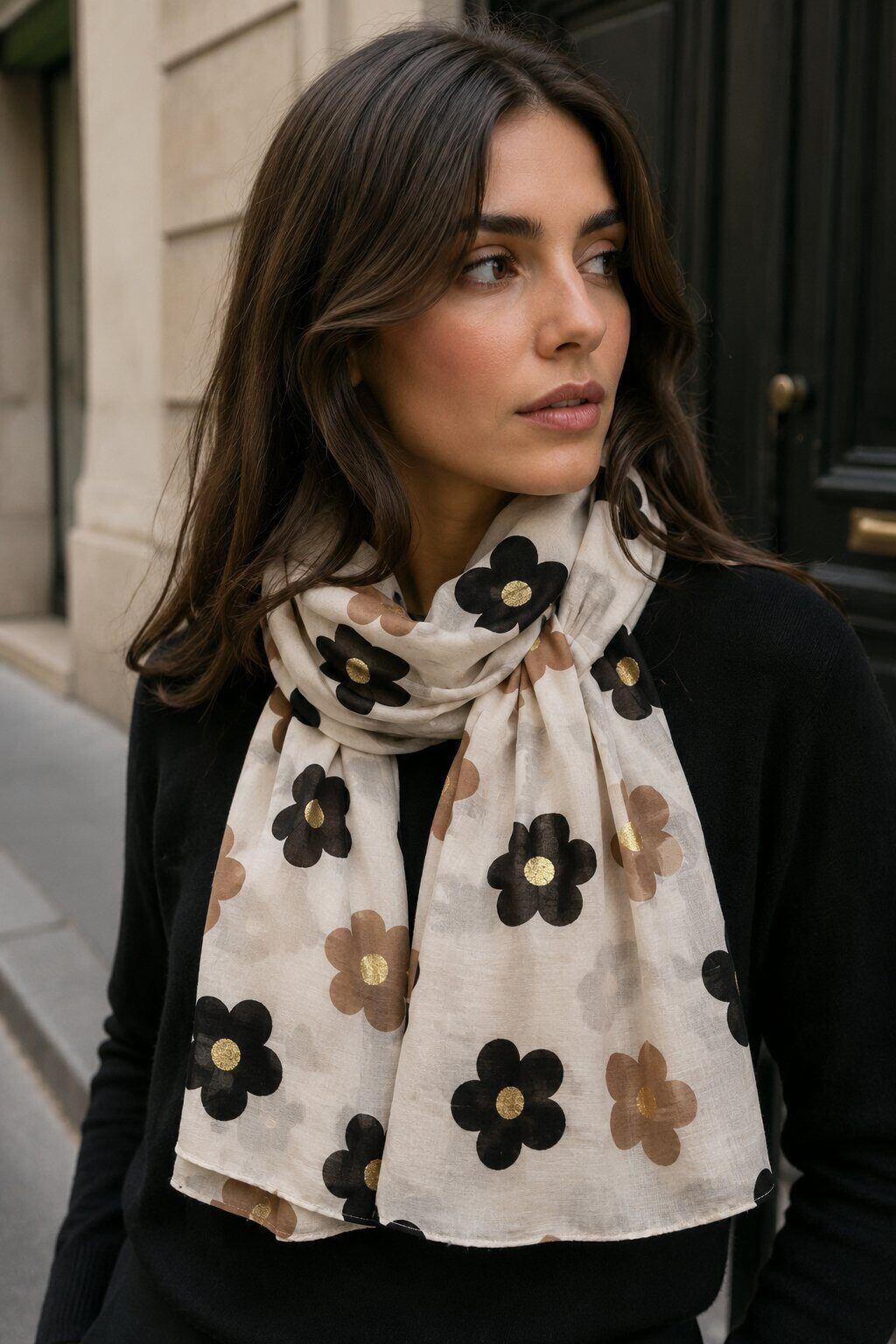 Mayorista ASTRA Maroquinerie - Bufanda con estampado floral