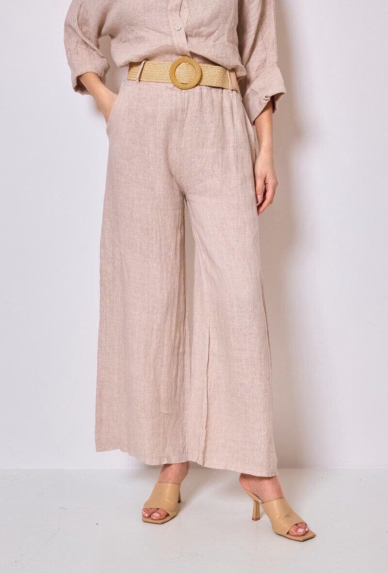 Grossiste ASTRA Maroquinerie - Pantalon Large en Lin