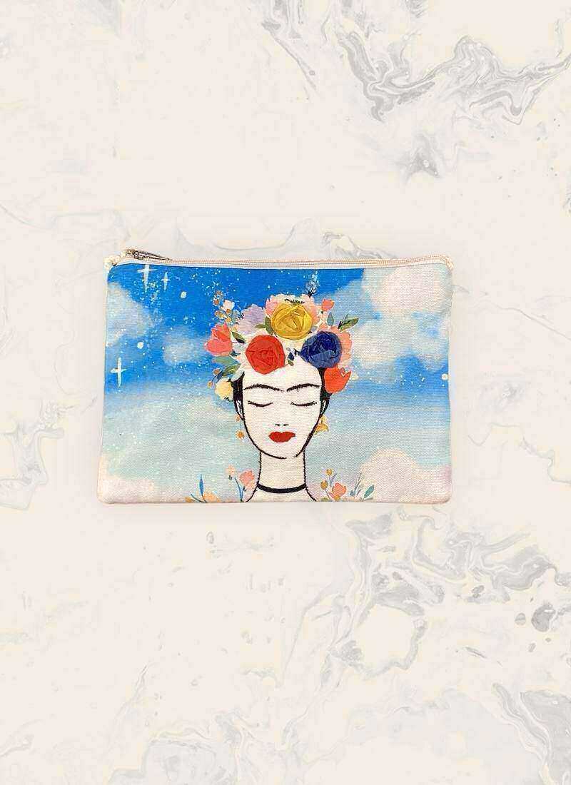 Grossista ASTRA Maroquinerie - Pochette in cotone con stampa artistica