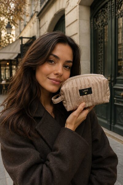 Großhändler ASTRA Maroquinerie - Gesteppte Clutch mit Strasssteinen Großhändler ASTRA Maroquinerie - Gesteppte Clutch mit Strasssteinen