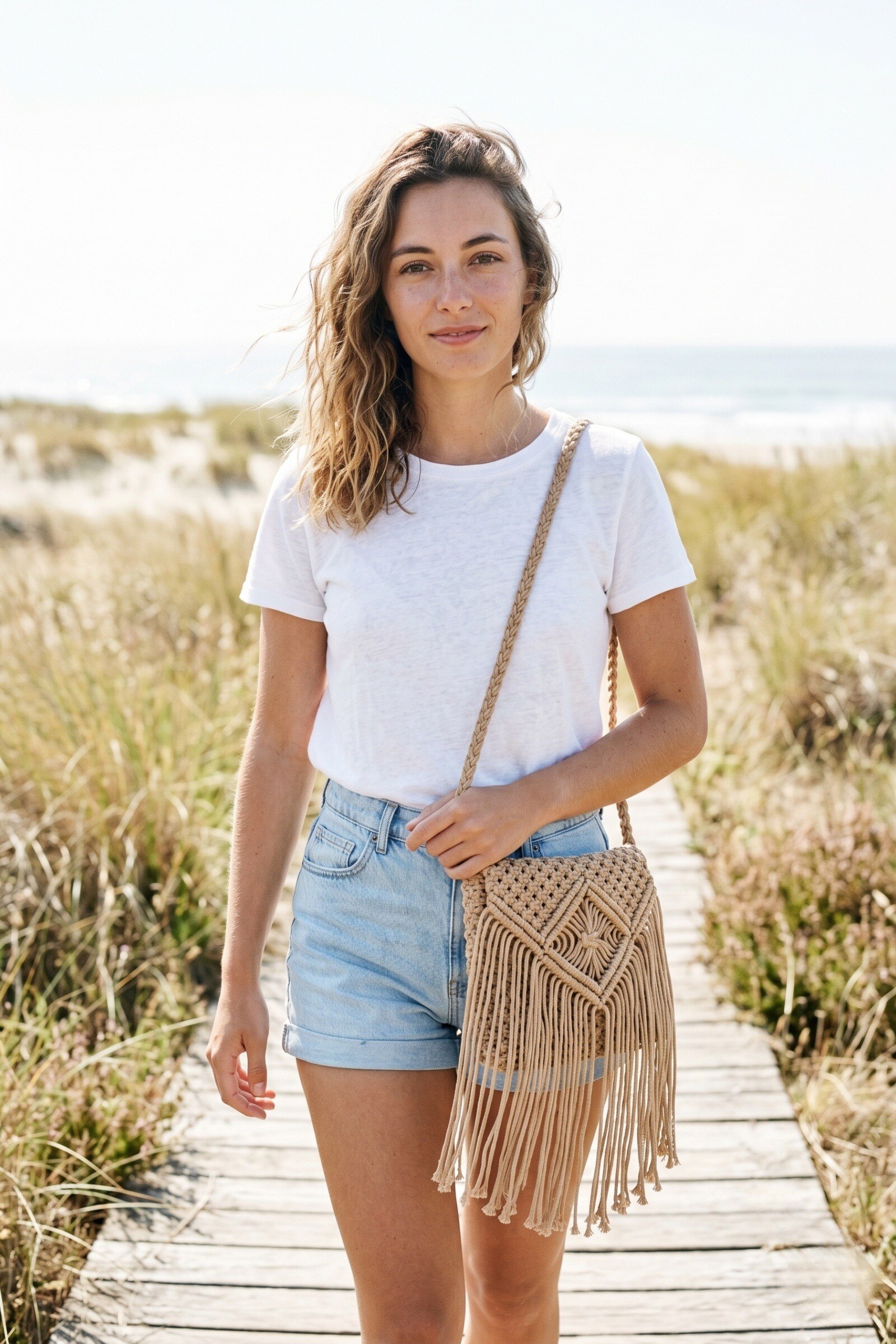 Wholesaler ASTRA Maroquinerie - Macramé Fringe Clutch
