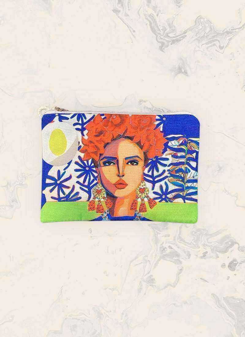 Grossista ASTRA Maroquinerie - Pochette in cotone con stampa artistica