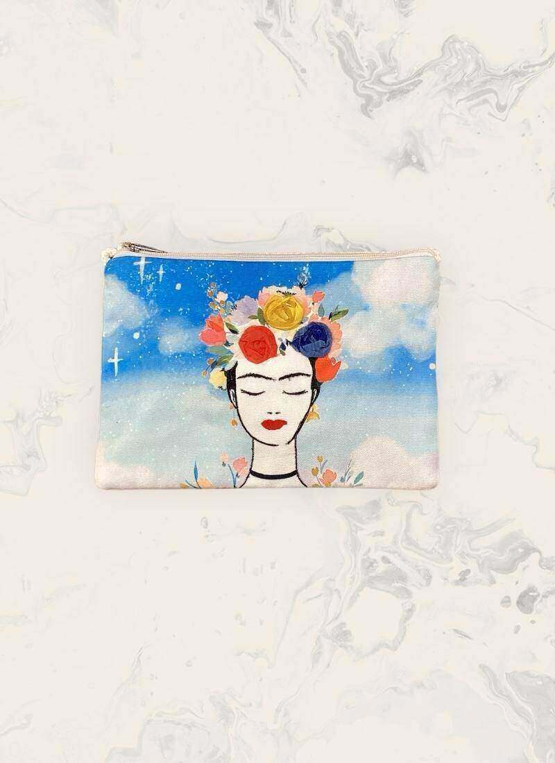 Grossiste ASTRA Maroquinerie - Pochette imprimé artistique en coton