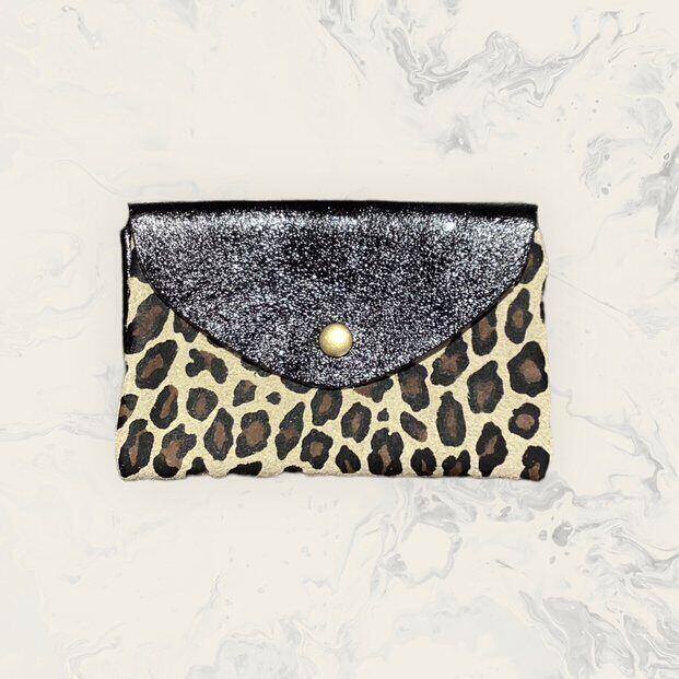 Wholesaler ASTRA Maroquinerie - Leopard print leather wallet