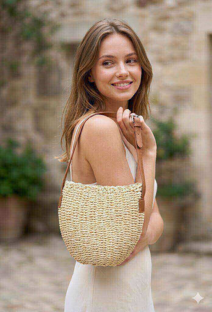Grossista ASTRA Maroquinerie - Elegante borsa a tracolla intrecciata