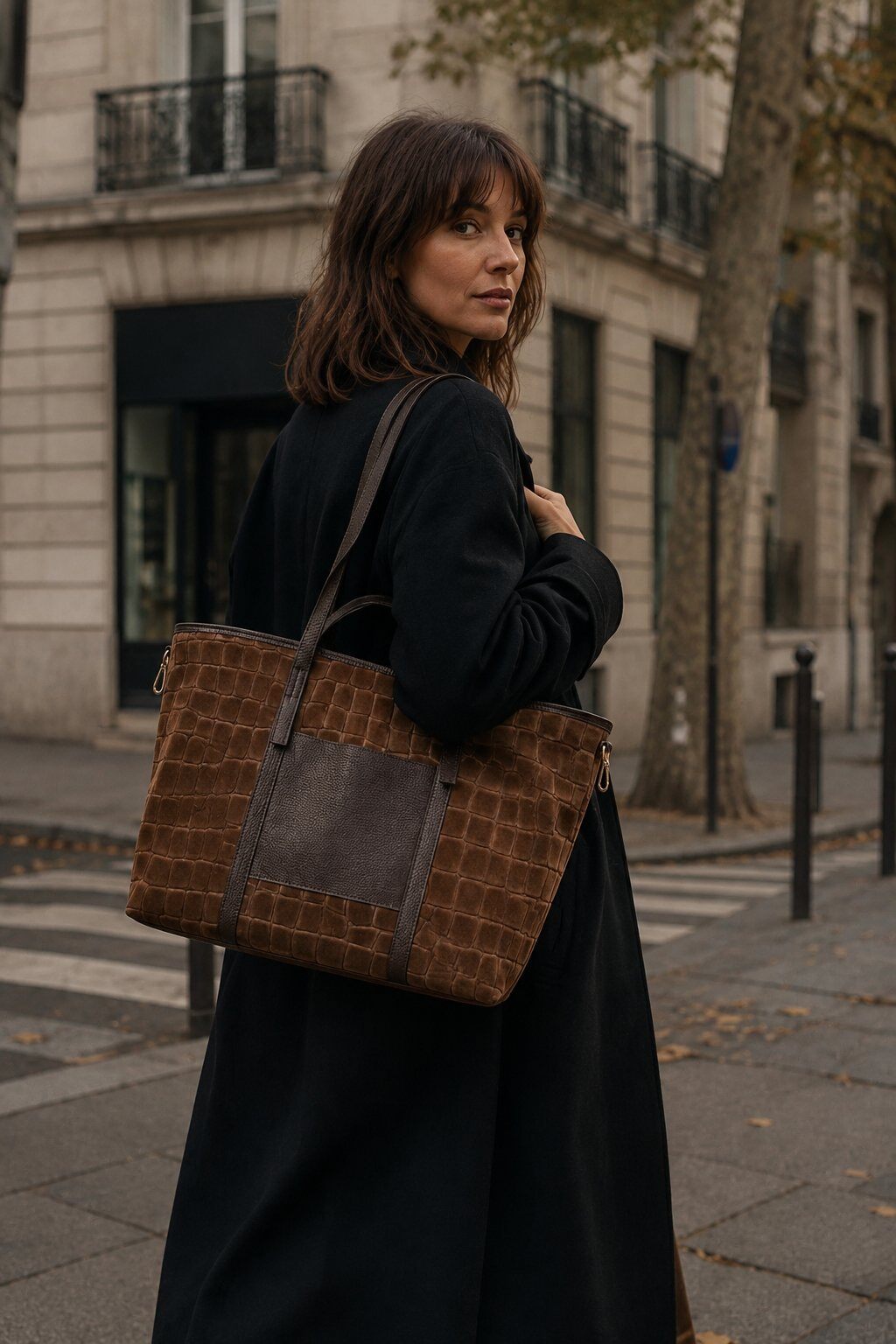 Grossista ASTRA Maroquinerie - Borsa tote in pelle effetto coccodrillo
