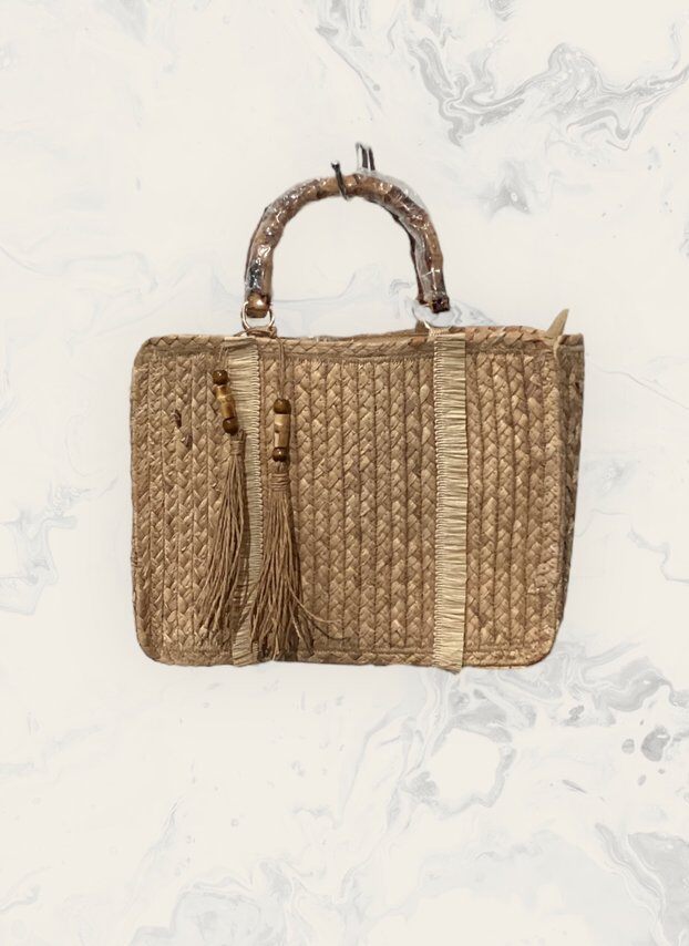Mayorista ASTRA Maroquinerie - Elegante bolsa de paja trenzada