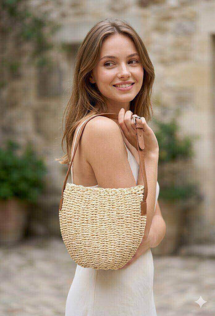 Grossista ASTRA Maroquinerie - Elegante borsa a tracolla intrecciata