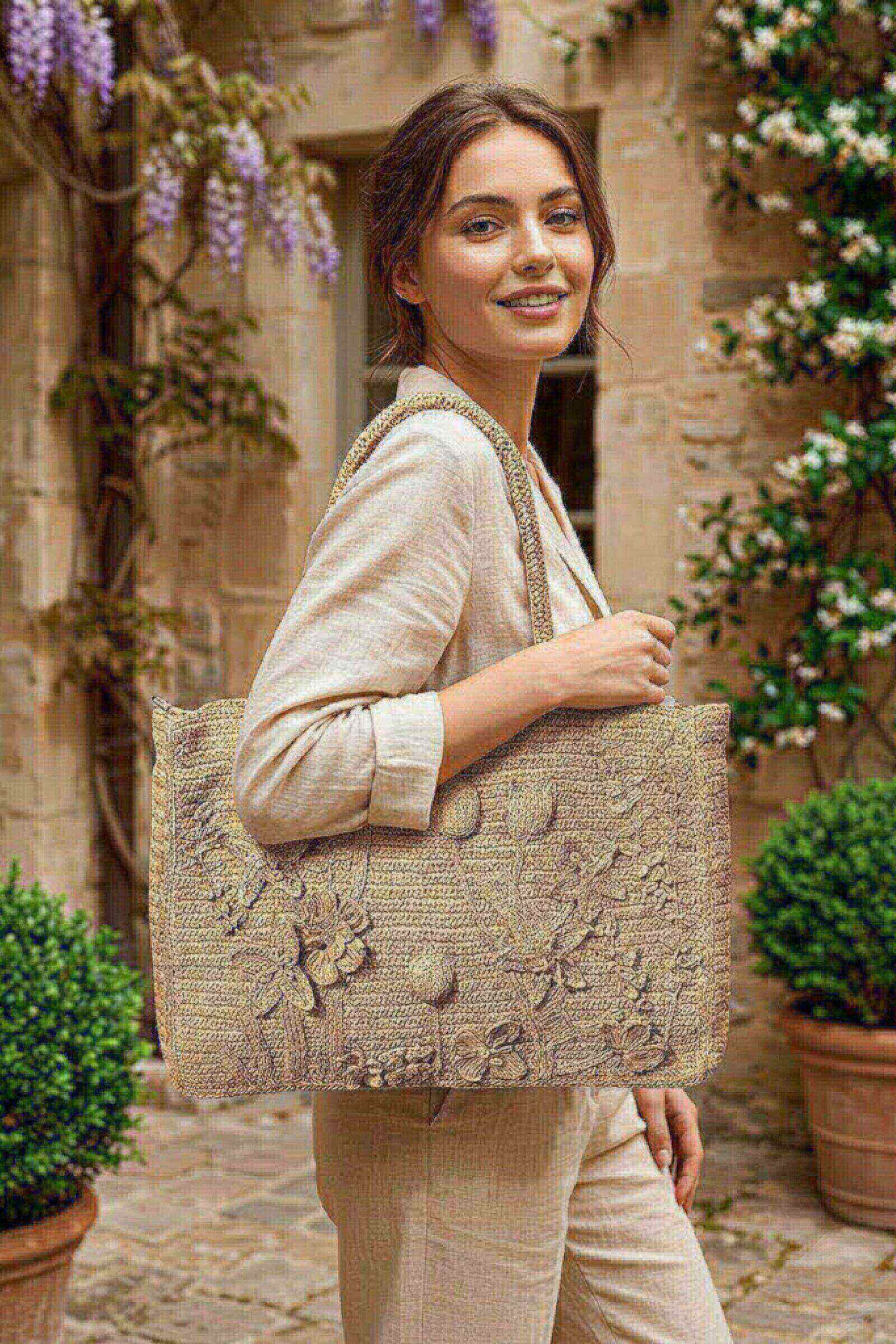 Großhändler ASTRA Maroquinerie - Elegante bestickte Tasche